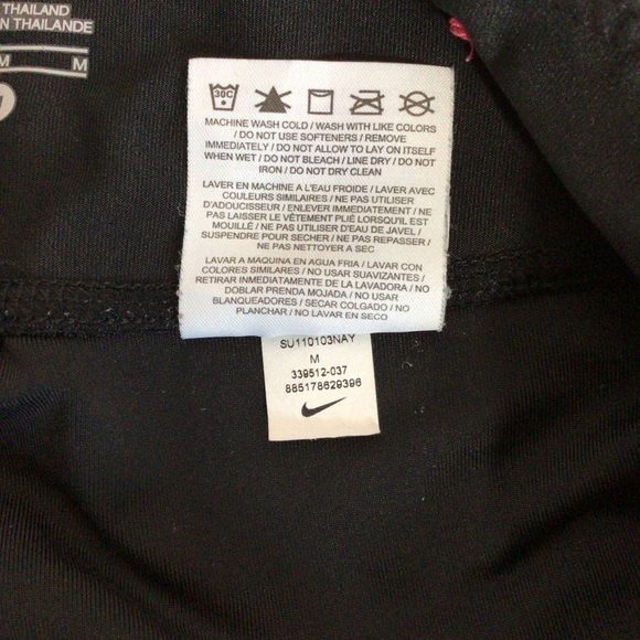 Nike Dri-Fit Black and Blue Cropped Leggings - Size Medium - Picture 8 of 8